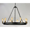 Maxim Noble 10-Light 37.5" Wide Black / Natural Aged Brass Chandelier 26275BKNAB